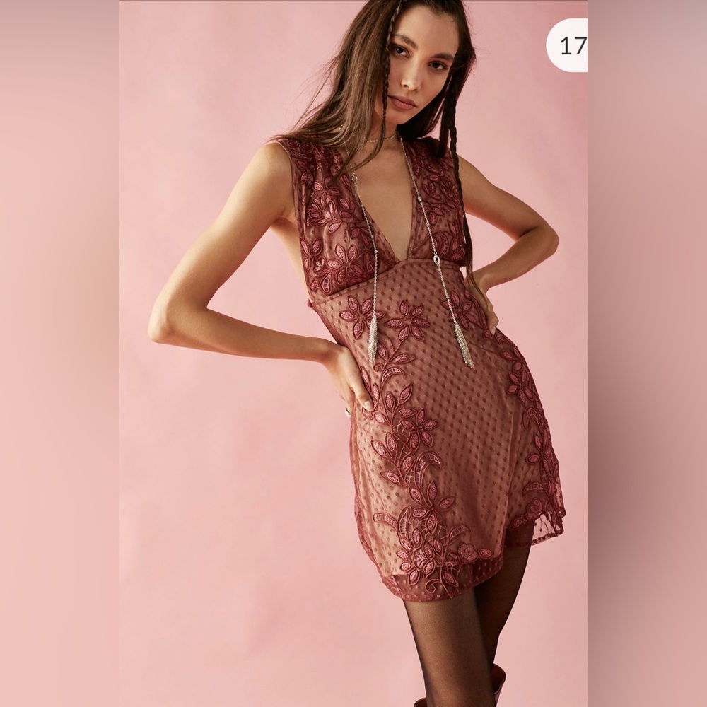 Free people sundown lace embroidered dress - Picture 1 of 4